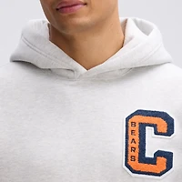 Sweat à capuche Letterman emblématique en polaire gris chiné des Chicago Bears de Fanatics