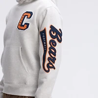 Fanatics Heather Gray Chicago Bears IconicFleece Letterman Hoodie