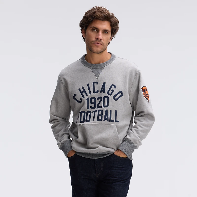 Sweat-shirt à poche Fanatics Heather Gray Chicago Bears Iconic Fleece