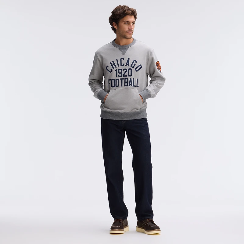 Fanatics Heather Gray Chicago Bears IconicFleece Pocket Sweatshirt