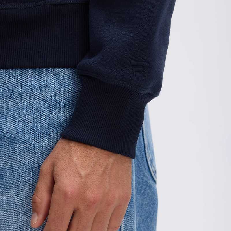 Fanatics Navy Chicago Bears IconicFleece Flocked Hoodie