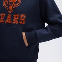 Fanatics Navy Chicago Bears IconicFleece Flocked Hoodie