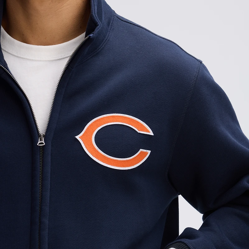 Fanatics Navy Chicago Bears IconicFleece Full-Zip Jacket