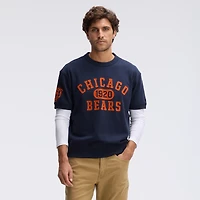 Fanatics Navy Chicago Bears IconicFleece Short Sleeve Sweatshirt