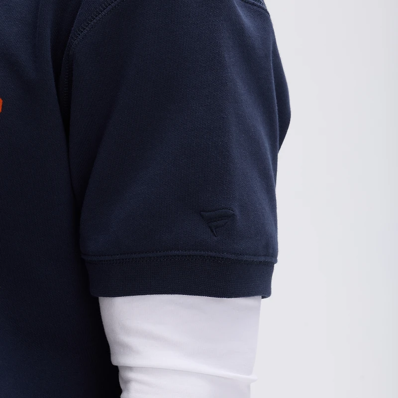 Sweat-shirt à manches courtes Fanatics Navy Chicago Bears IconicFleece