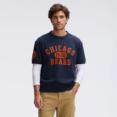 Fanatics Navy Chicago Bears IconicFleece Short Sleeve Sweatshirt