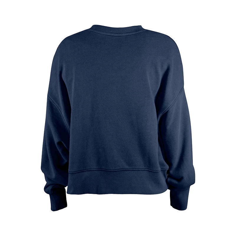 Girl's New Era Navy Chicago Bears Flip Sequin Sweatshirt