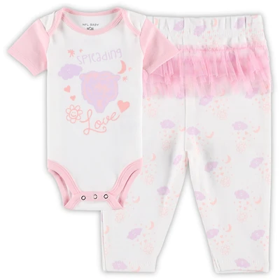 Ensemble de body et leggings tutu pour nouveau-nés bébés Chicago Bears blancs