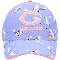 Girls Preschool '47 Purple Chicago Bears Unicorn Clean Up Adjustable Hat