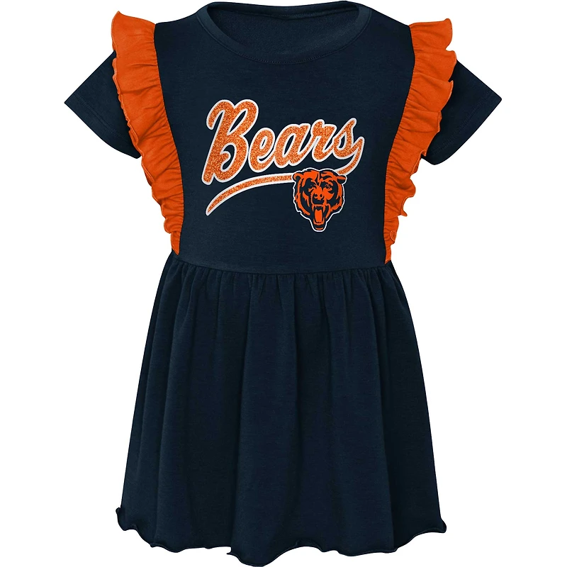 Girls Preschool Navy Chicago Bears Too Cute Tri-Blend Dress