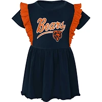 Girls Preschool Navy Chicago Bears Too Cute Tri-Blend Dress
