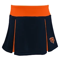 Ensemble de pom-pom girl deux pièces bleu marine Chicago Bears Spirit Cheer pour filles avec bloomers