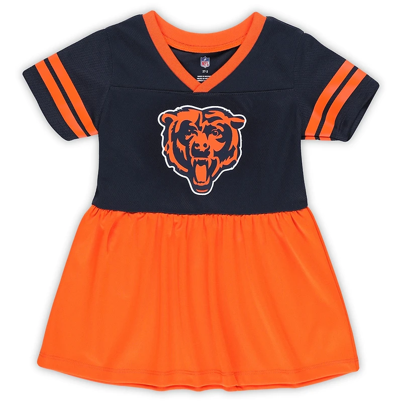 Robe en jersey bleu marine Chicago Bears Stadium Lights Fashion pour fille