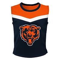 Ensemble deux pièces de pom-pom girl Chicago Bears Spirit bleu marine pour fille