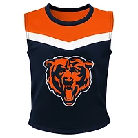 Ensemble deux pièces de pom-pom girl Chicago Bears Spirit bleu marine pour fille