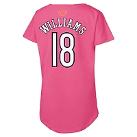 Girls Youth Outerstuff Caleb Williams Pink Chicago Bears Player Name & Number T-Shirt