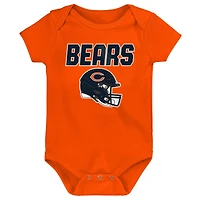 Infant & Newborn Outerstuff  Chicago Bears Littlest Player Three-Piece Bodysuit Set
