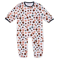 Infant & Newborn WEAR by Erin Andrews Chicago Bears Holiday Full-Zip Sleeper Bib Set