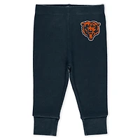 Infant & Newborn WEAR by Erin Andrews Chicago Bears Three-Piece Turn Me Around Bodysuits Pant Set