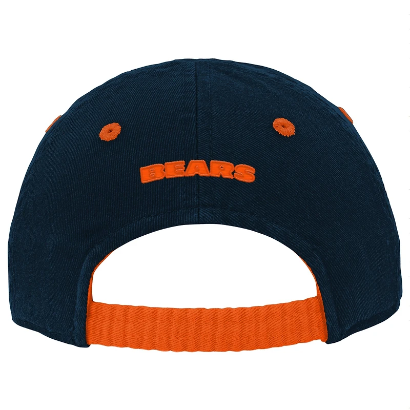 Casquette souple bleu marine Chicago Bears Team pour bébé