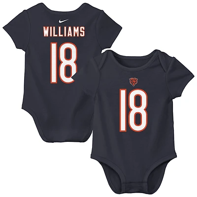 Infant Nike Caleb Williams Navy Chicago Bears Name & Number Bodysuit