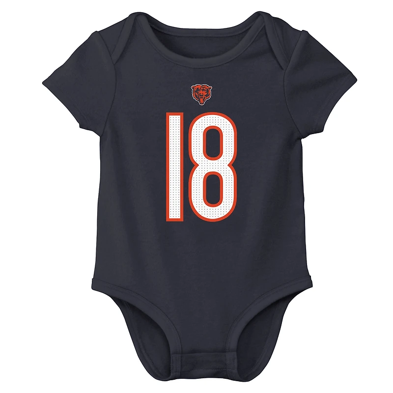 Infant Nike Caleb Williams Navy Chicago Bears  Player Name & Number Bodysuit