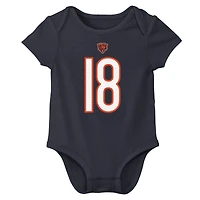 Infant Nike Caleb Williams Navy Chicago Bears  Player Name & Number Bodysuit