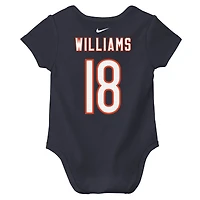 Infant Nike Caleb Williams Navy Chicago Bears  Player Name & Number Bodysuit