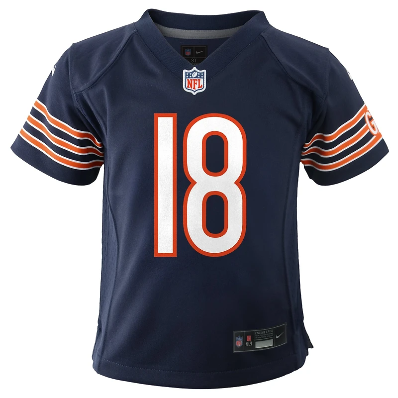 Maillot de jeu Nike Caleb Williams bleu marine des Chicago Bears pour bébé