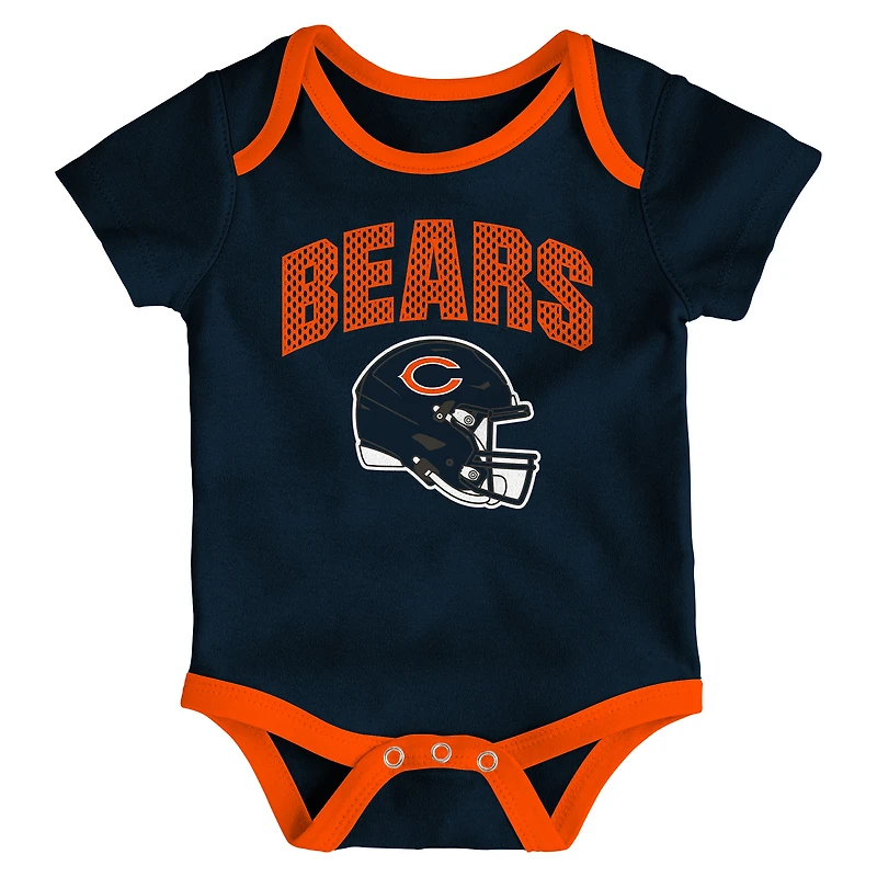 Infant Outerstuff  Chicago Bears All Day Play Three-Piece Bodysuit Set