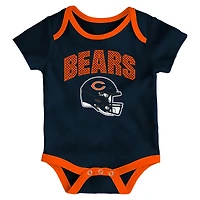 Infant Outerstuff  Chicago Bears All Day Play Three-Piece Bodysuit Set