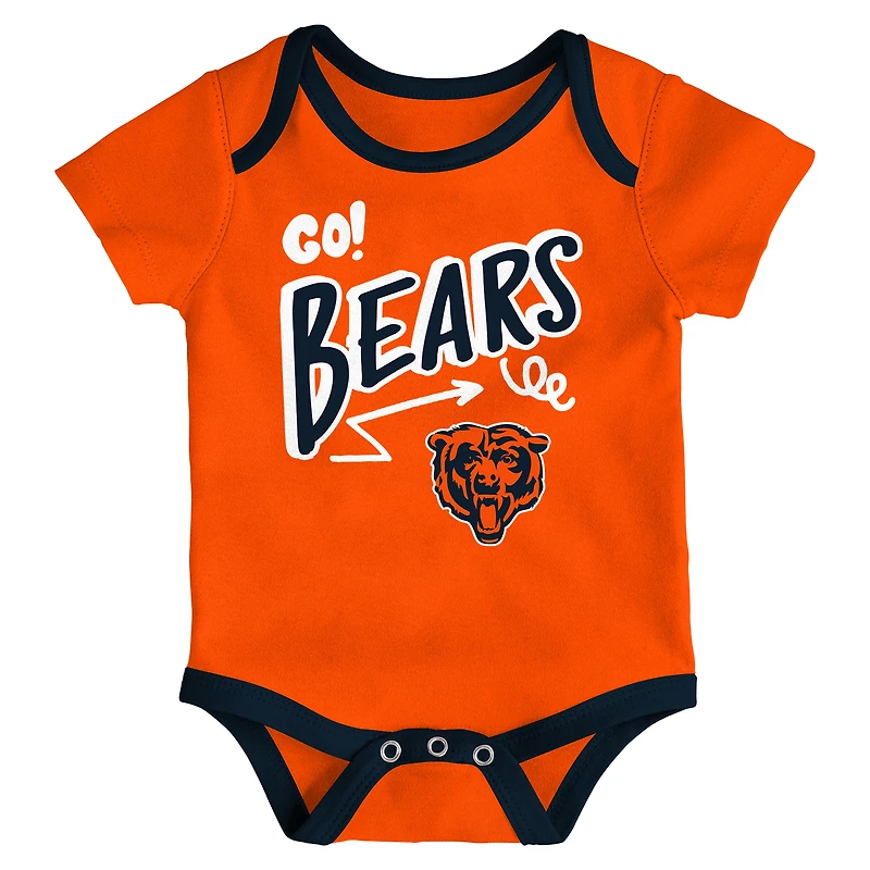Infant Outerstuff  Chicago Bears All Day Play Three-Piece Bodysuit Set