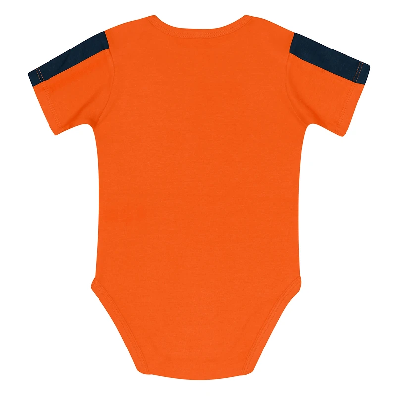 Infant Outerstuff Navy/Orange Chicago Bears Double Down Bodysuits and Pants 3-Piece Set