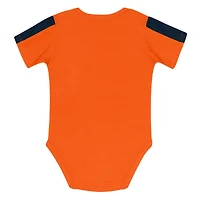 Infant Outerstuff Navy/Orange Chicago Bears Double Down Bodysuits and Pants 3-Piece Set