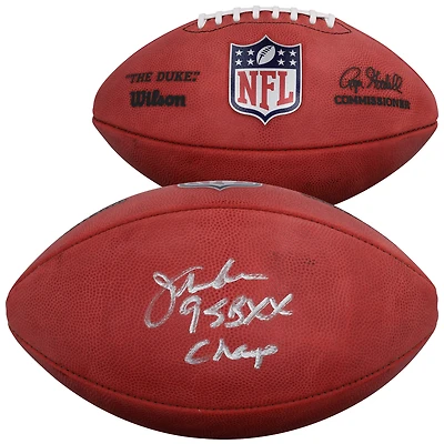 Jim McMahon Chicago Bears Autographed Duke Full Color Football with "SB XX Champ" Inscription