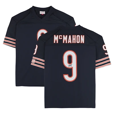 Maillot Nike bleu marine dédicacé par Jim McMahon des Chicago Bears
