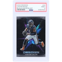 Carte Panini Obsidian Color Blast #24 PSA authentique 2023 de Justin Fields Chicago Bears
