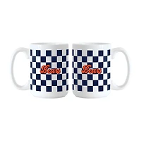 Logo Brands Chicago Bears 2-Pack 15oz. Checkered Wordmark Mug Set
