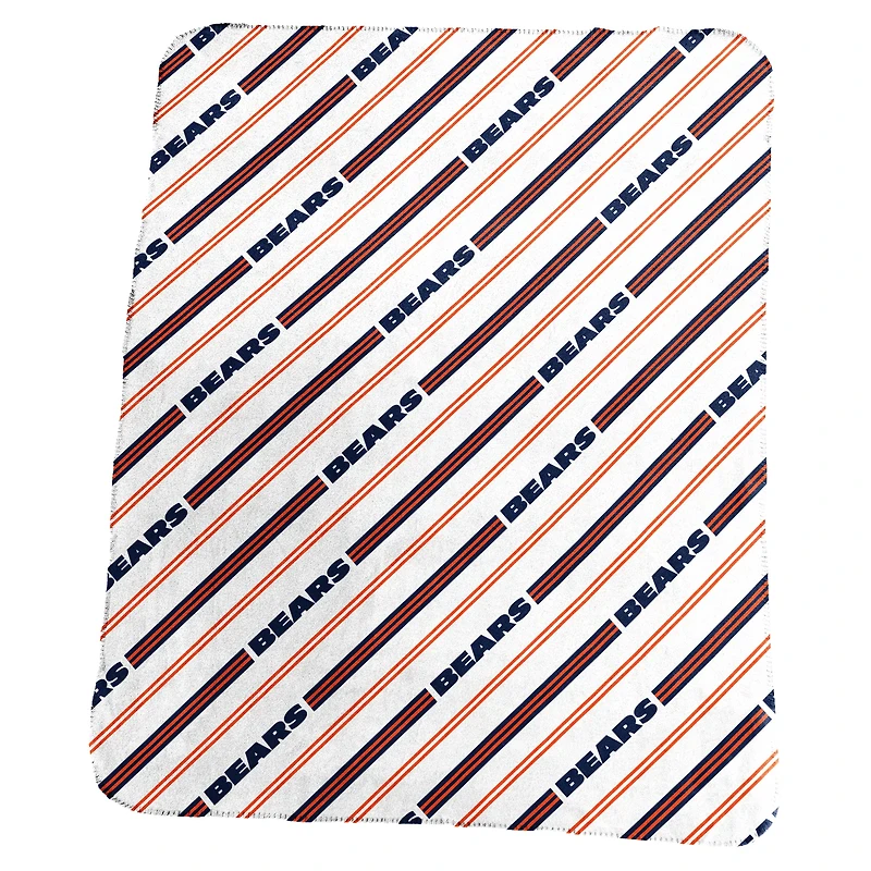 Couverture polaire à rayures verticales classiques Chicago Bears 50" x 60" de Logo Brands