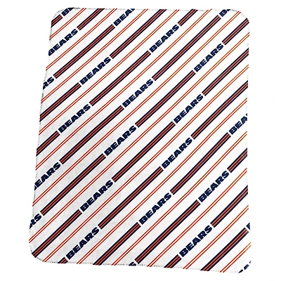 Couverture polaire à rayures verticales classiques Chicago Bears 50" x 60" de Logo Brands