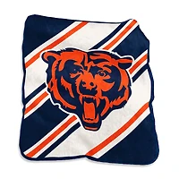 Logo Brands Chicago Bears 50" x 60" Raschel Stripe Throw Blanket
