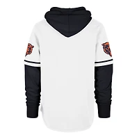 Men's '47  White Chicago Bears Throwback Shortstop Pullover Hoodie