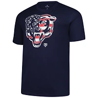 Men's Fanatics  Navy Chicago Bears Big & Tall Americana T-Shirt
