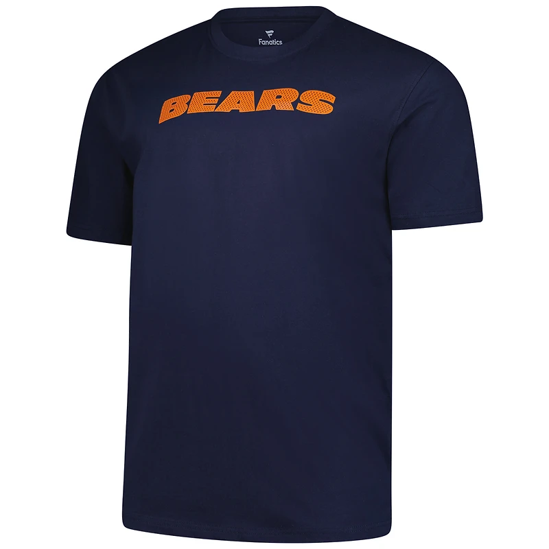 T-shirt Fanatics pour homme, bleu marine, Chicago Bears, grand et grand, numéro un, papa
