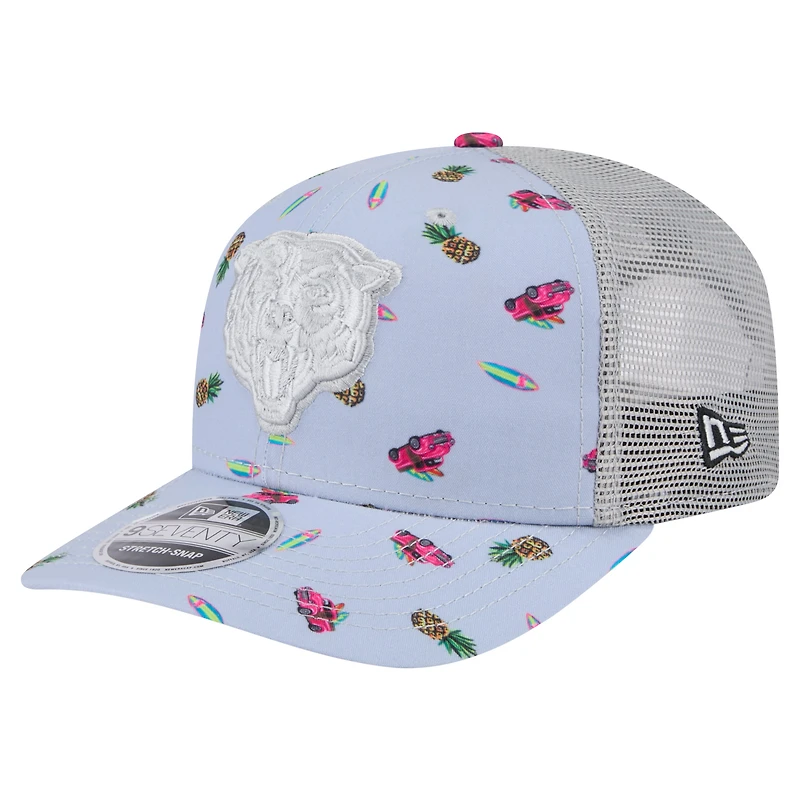 Casquette ajustable Chicago Bears Adventure Surfboard 9SEVENTY de New Era pour homme, grise