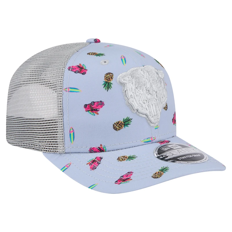 Casquette ajustable Chicago Bears Adventure Surfboard 9SEVENTY de New Era pour homme, grise