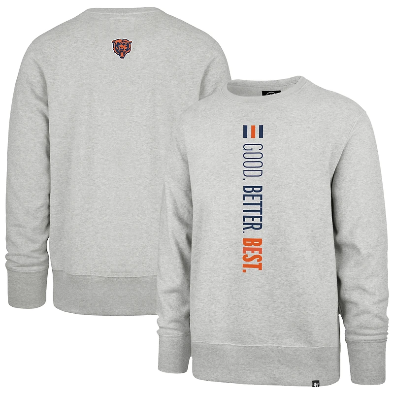 Sweat-shirt homme « Franklin » gris chiné Chicago Bears, modèle 47