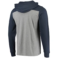 T-shirt à capuchon manches longues Franklin Wooster Chicago Bears '47 Heathered Grey/Navy pour homme