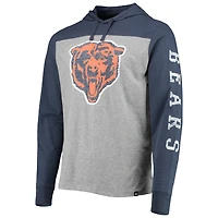 T-shirt à capuche manches longues pour homme '47 Chicago Bears Franklin Wooster Throwback gris chiné
