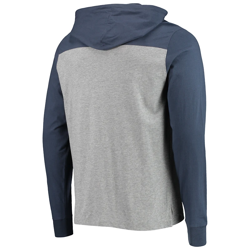 T-shirt à capuche manches longues pour homme '47 Chicago Bears Franklin Wooster Throwback gris chiné